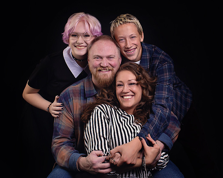 studio family photography session near north branch mn with mjcollins photography